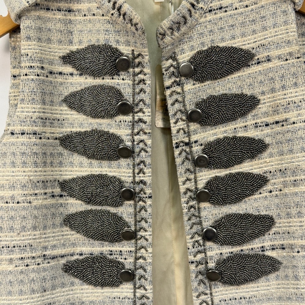 ADORE‎ Womens Vest Multi Color Tweed Military Size Small